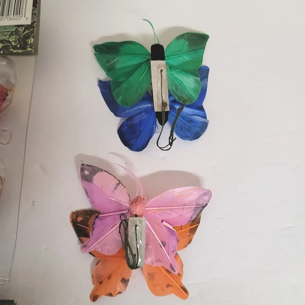 Birds of a Feather Craft Lot 11 Cardinals & Sparrows/4 Butterflies Floral Decor